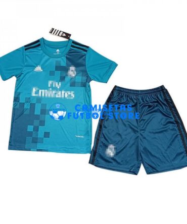 Camiseta Real Madrid 3ª Equipación Retro 17/18 Niño Kit