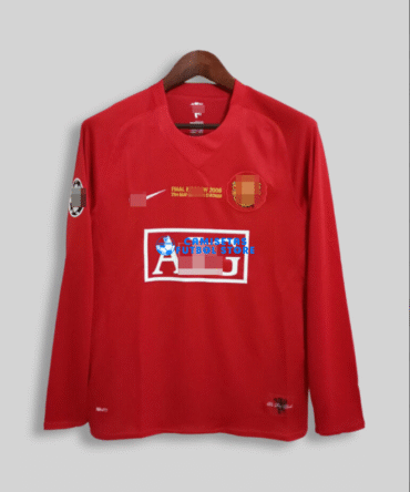 Camiseta Cristiano Ronaldo Manchester United 2008 Manga Larga