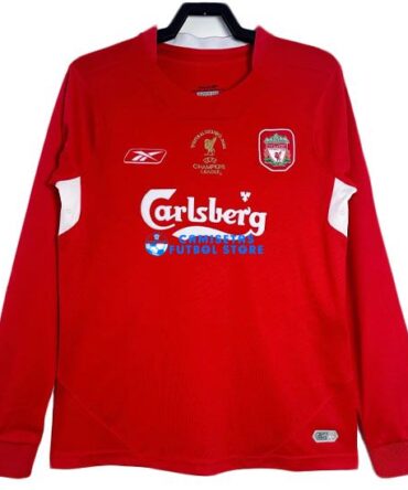 Camiseta Liverpool UCL Final Equipación 2004/2005 Manga Larga Retro