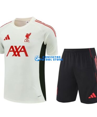 Camiseta de Entrenamiento Liverpool Equipación 2025/2026 Blanco Niño Kit