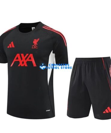 Camiseta de Entrenamiento Liverpool Equipación 2025/2026 Negro Niño Kit