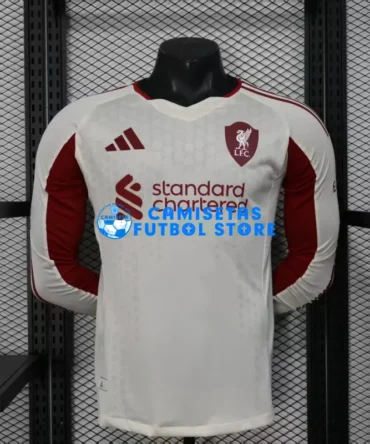 Camiseta Liverpool 2ª Equipación 2025/2026 ML Blanco (EDICIÓN JUGADOR)