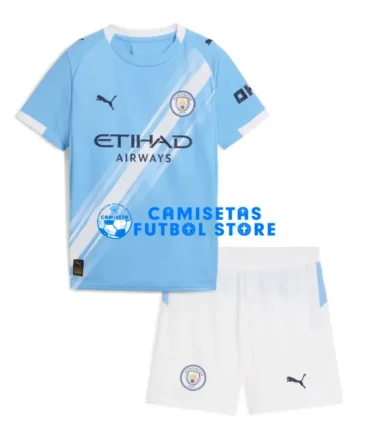 Camiseta Manchester City 1ª Equipación 2025/2026 Niño Kit Azul