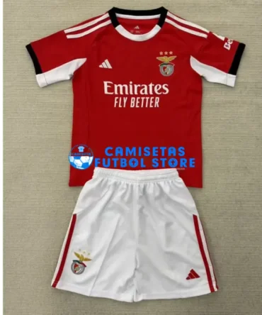 Camiseta Benfica 1ª Equipación 2025/2026 Rojo Niño Kit
