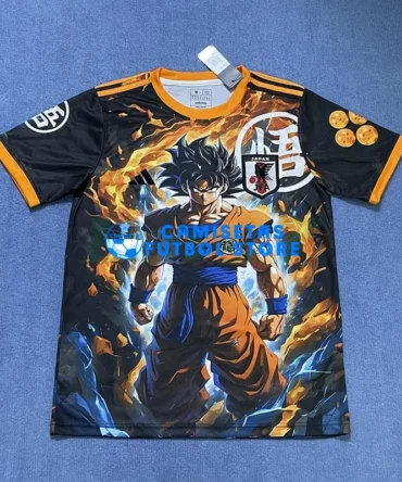 Camiseta Japón 2025 Dragon Ball Negro/Naranja
