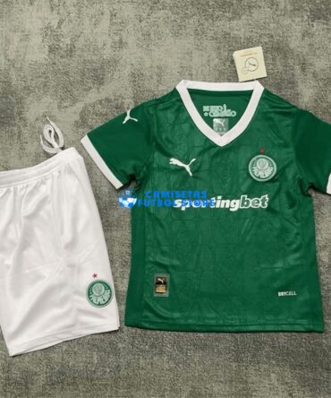 Camiseta Palmeiras 1ª Equipación 2025/2026 Niño Kit Verde