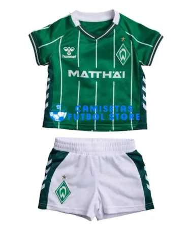 Camiseta Werder Bremen 1ª Equipación 2025/2026 Verde/Blanco Niño Kit