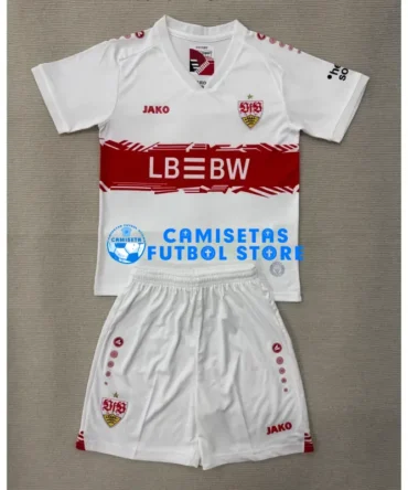 Camiseta VfB Stuttgart 1ª Equipación 2025/2026 Blanco Niño Kit