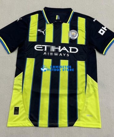 Camiseta Manchester City 2024/2025 Negro/Amarillo