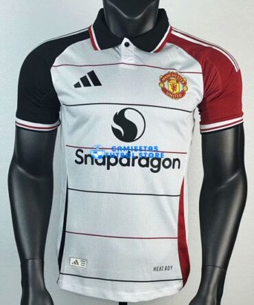 Camiseta Manchester United Equipación 2025/2026 (EDICIÓN JUGADOR) Blanco/Negro/Rojo