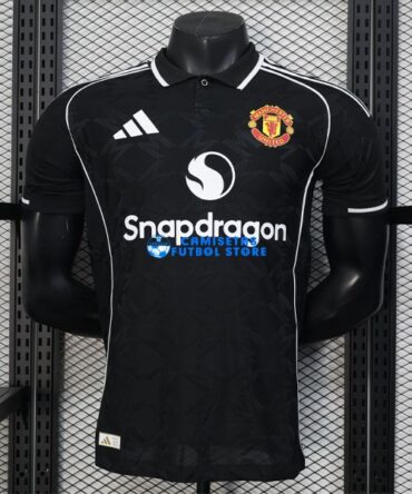 Camiseta Manchester United Equipación 2025/2026 (EDICIÓN JUGADOR) Negro