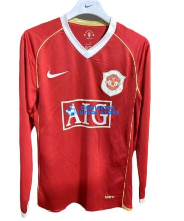 Camiseta Manchester United 1ª Equipación 2006/2007 Manga Larga