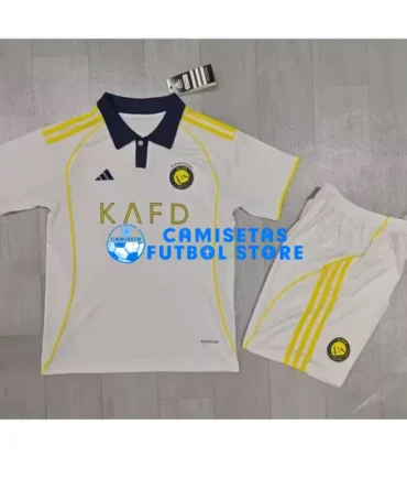 Camiseta Al Nassr 3ª Equipación 2025/2026 Blanco Niño Kit