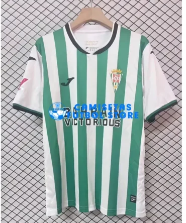 Camiseta Córdoba CF 1ª Equipación 2025/2026 Verde/Blanco con Parche La Liga