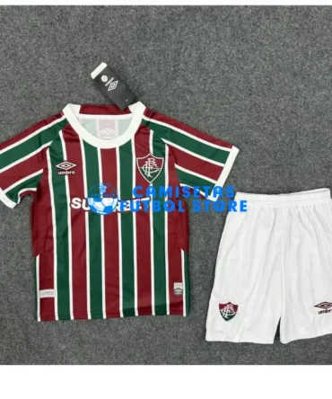 Camiseta Fluminense 1ª Equipación 2025/2026 Rojo/Verde Niño Kit