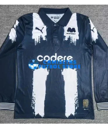 Camiseta Monterrey 80 Aniversario Edición 2025/2026 ML Azul Marino/Blanco