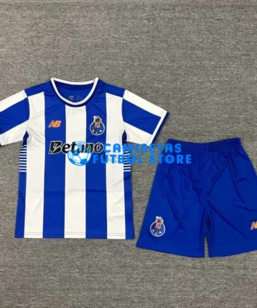 Camiseta Porto 1ª Equipación 2025/2026 Azul/Blanco Niño Kit