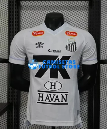 Camiseta Santos FC 1ª Equipación 2025/2026 Blanco con Publicitario (EDICIÓN JUGADOR)