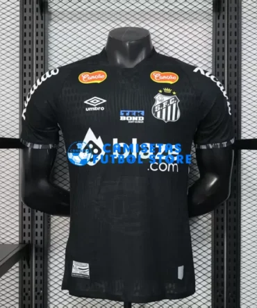 Camiseta Santos FC 2025/2026 Edición Especial Negro con Publicitario (EDICIÓN JUGADOR)