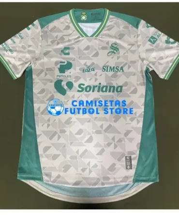 Camiseta Santos Laguna 2ª Equipación 2025/2026 Blanco/Verde (EDICIÓN JUGADOR)