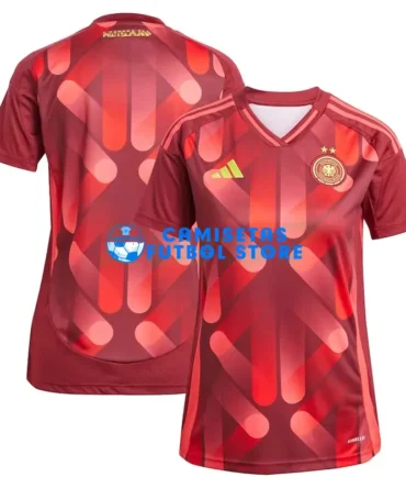 Camiseta Alemania 2ª Equipación la EURO Femenina 2025 Mujer Rojo