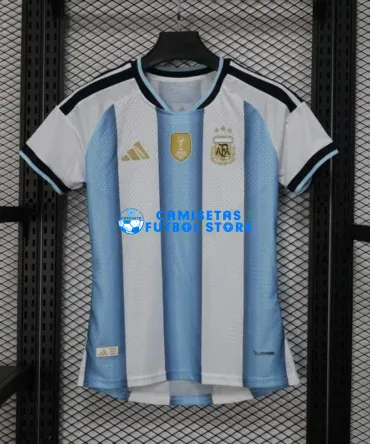 Camiseta Argentina 1ª Equipación Mundial 2026 Azul/Blanco Mujer con FIFA2022 (EDICIÓN JUGADOR)